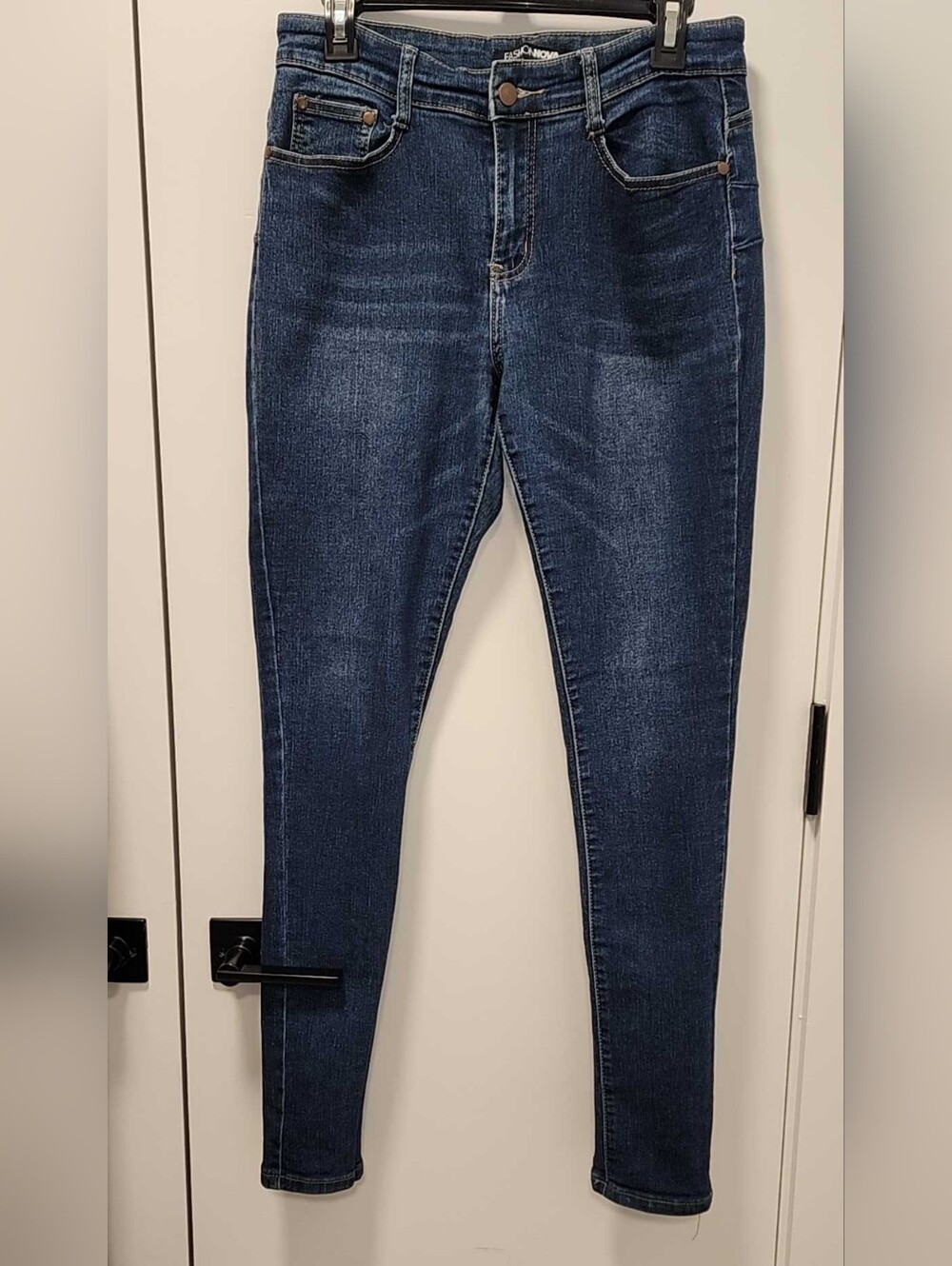Fashion Nova Women's Dark Wash Stretch Skinny Jeans